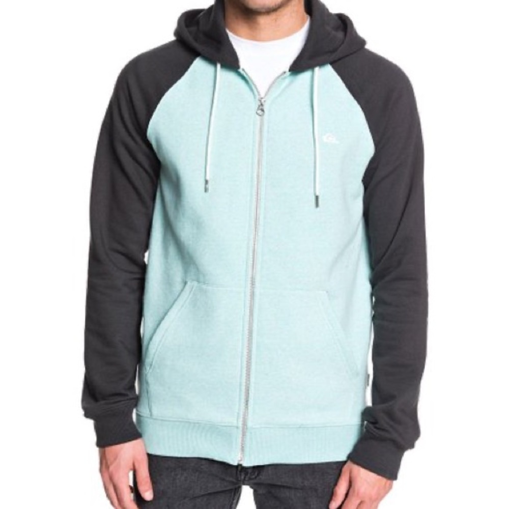 Quiksilver Pastel Turquoise Heather Everyday hoodie- size Small